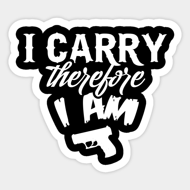 I carry therefore I am (white) Sticker by nektarinchen